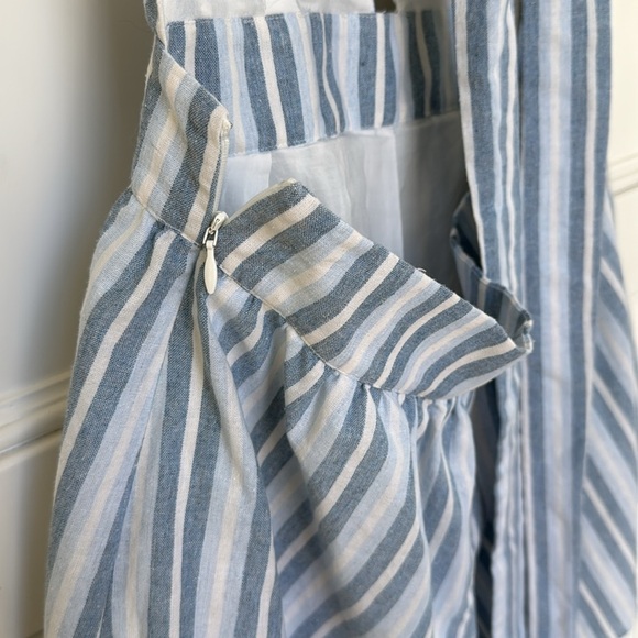 MAJORELLE Callie Romper in Blue Chambray Seersucker Revolve Women’s Medium - Picture 8 of 16